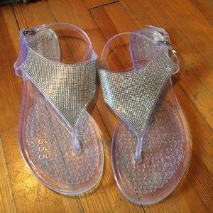 New Bamboo clear Rhinestone Sandals